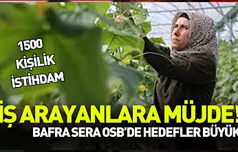 İş arayanlara müjde! Bafra Sera OSB'de hedefler büyük