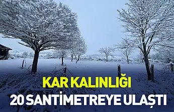 Kavak'ta kar 20 santimetreye ulaştı