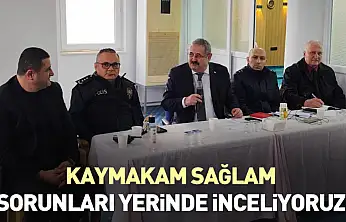 Kaymakam Sağlam 'Sorunları yerinde inceliyoruz'