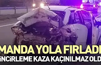 Manda Yola Fırladı, Zincirleme Kaza Kaçınılmaz Oldu