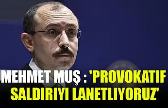 Mehmet Muş : 'provokatif saldırıyı lanetliyoruz'
