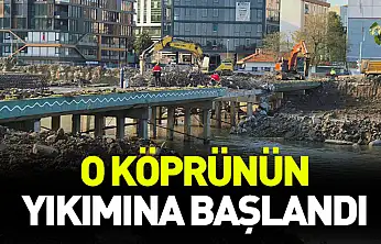 O köprünün yıkımına başlandı