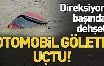 Otomobil Sulama Göletine devrildi
