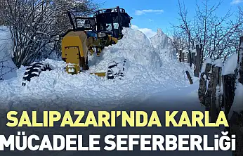Salıpazarı'nda Karla Mücadele Seferberliği