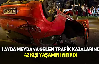 Samsun'da 11 ayda meydana gelen trafik kazalarında 42 kişi yaşamını yitirdi