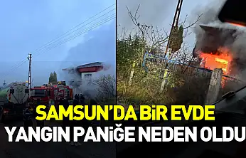 Tekkeköy'de ev yangını korkuttu