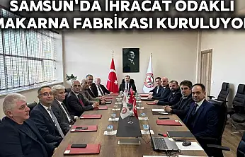 Samsun'da ihracat odaklı makarna fabrikası kuruluyor