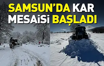 Samsun'da kar mesaisi başladı
