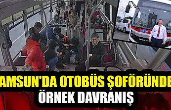 Samsun'da otobüs şoföründen örnek davranış