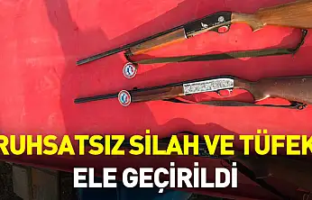 Samsun'da ruhsatsız silah ve tüfek ele geçirildi