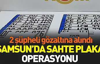 Samsun'da sahte plaka operasyonu: 2 gözaltı