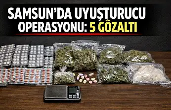 Samsun'da  uyuşturucu operasyonu: 5 gözaltı