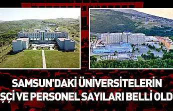 Samsun'daki üniversitelerin personel sayıları belli oldu