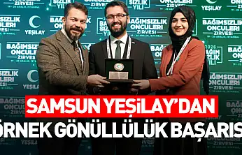 Samsun şubesi 'Yeşilay Bağımsızlık Öncüleri Zirvesi'nde ödüllendirildi