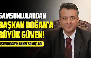 Samsunlulardan Başkan Doğan'a Büyük Güven! KODAR'ın anket sonuçları dikkat çekti...