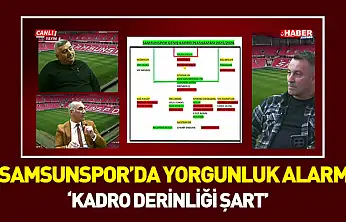 Samsunspor'da yorgunluk alarmı: 'Kadro derinliği şart'