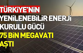 Türkiye Enerjide Eşiği Aştı: Yenilenebilir Güç 75 Bin Megavatı Geçti