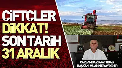 Çiftçiler dikkat! Başvurular 31 Aralık'ta sona eriyor