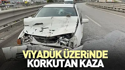 Viyadük Üzerinde Korkutan Kaza
