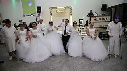 7 Genç Kızın Gelinlik Sevinci Ordu'da Taçlandı