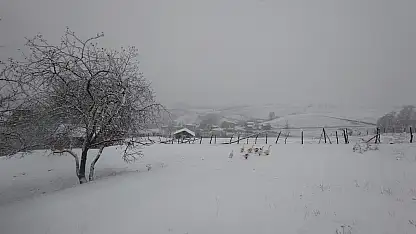 Asarcık ilçesi beyaza büründü