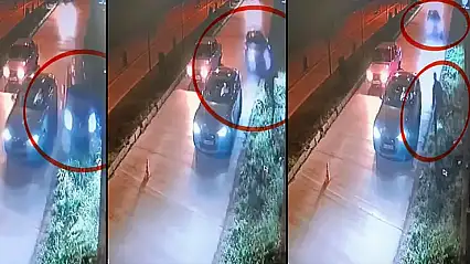 Dehşet saçan aracın polise çarpma anı kameraya yansıdı