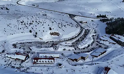 Çambaşı kayak merkezi'nde yarıyıl tatili yoğunluğu