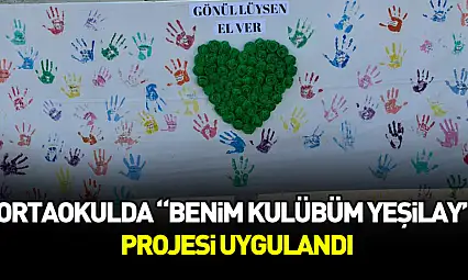 terme ortaokulunda 'benim kulübüm yeşilay' projesi uygulandı