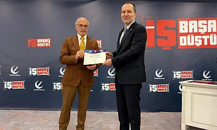 Yeniden Refah Partisi'nden Samsun'a Teşekkür Belgesi