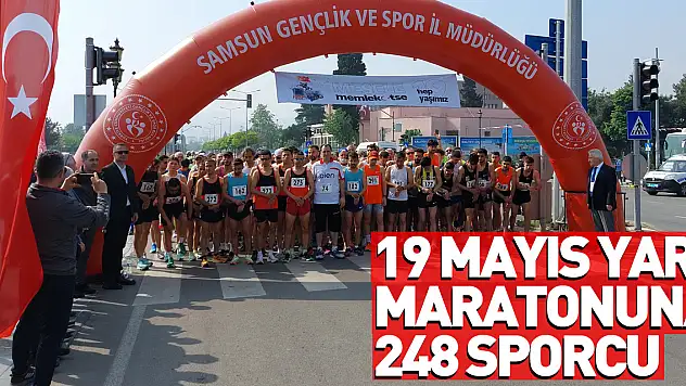 19 Mayıs Yarı Maratonu 248 sporcunun katılımıyla düzenlendi