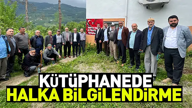 Kütüphanede halka bilgilendirme