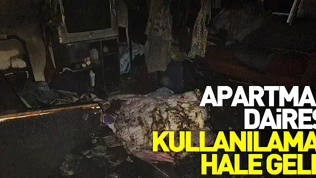 Samsun'da apartman dairesi, yangın sonucu kullanılamaz hale geldi