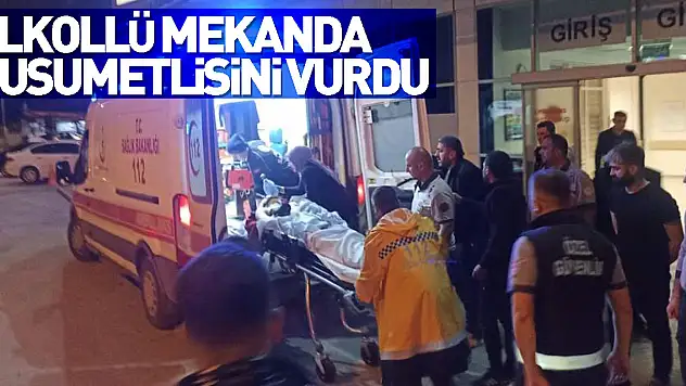 Alkollü mekanda husumetlisini silahla ağır yaraladı