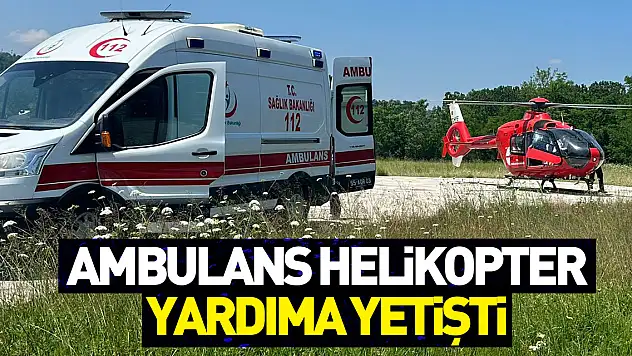 Salıpazarı'nda kalp krizi geçiren hasta ambulans helikopterle hastaneye kaldırıldı
