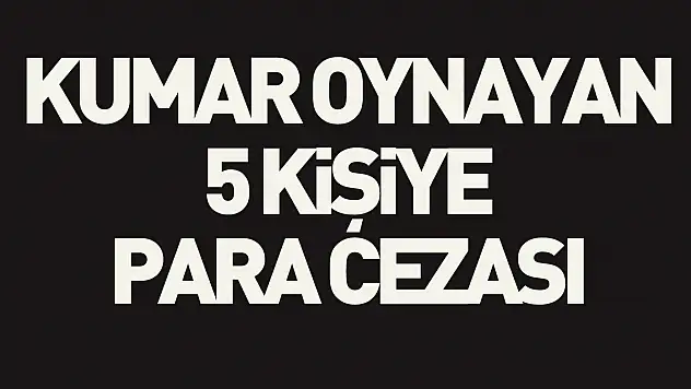 Samsun'da kıraathanede kumar oynayan 5 kişiye para cezası verildi