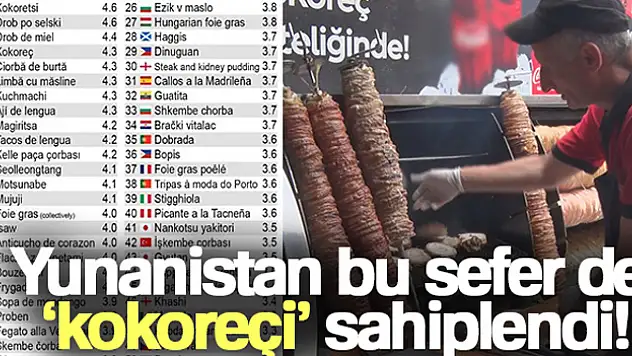 Yunanistan bu sefer de 'kokoreçi' sahiplendi