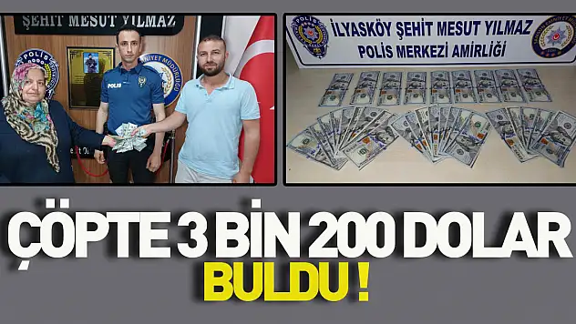 İnsanlık ölmemiş: Çöpte bulduğu 3 bin 200 doları sahibine teslim etti