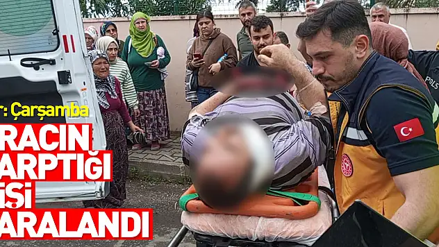 Samsun'da hafif ticari aracın çarptığı kişi yaralandı
