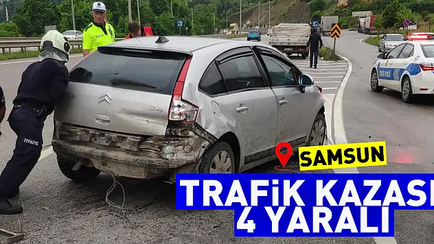 Samsun'da trafik kazası: 4 yaralı