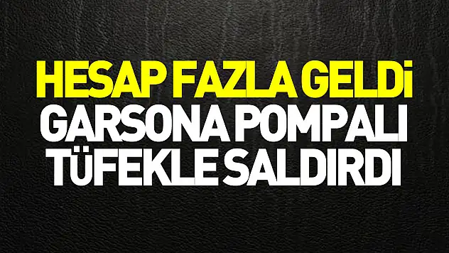 Hesap fazla gelince garsonu pompalı tüfekle yaralayana 8 yıl 9 ay hapis