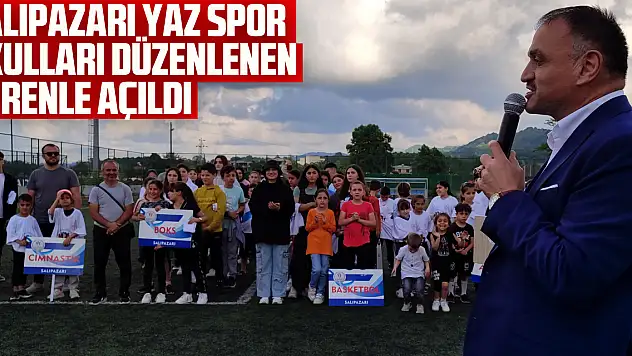 Salıpazarı yaz spor okulları düzenlenen törenle açıldı