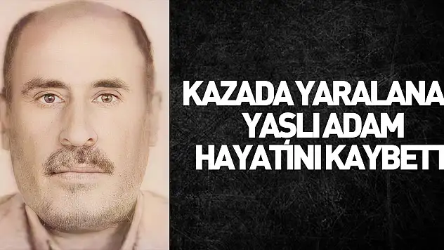 Kazada yaralanan yaşlı adam hayatını kaybetti