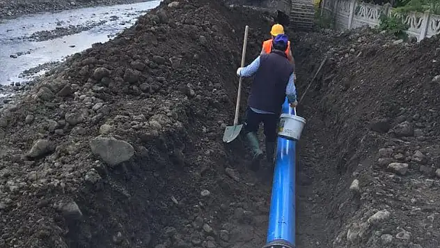 Terme'de selde zarar gören içme suyu şebekesinin onarımı tamamlandı