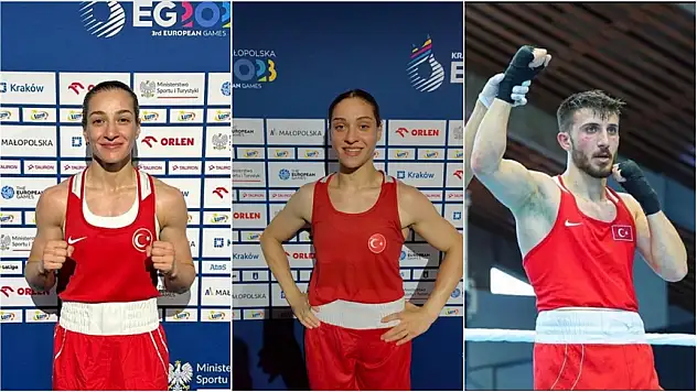 Milli boksörler Buse Naz Çakıroğlu, Büşra Işıldar ve Tuğrulhan Erdemir çeyrek finaldeMilli boksörler Buse Naz Çakıroğlu, Büşra I