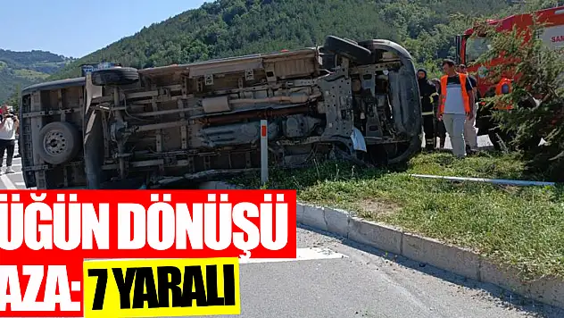 Düğün dönüşü kaza: 7 yaralı
