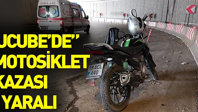 'Ucube' alt geçitte motosiklet kazası: 1 yaralı