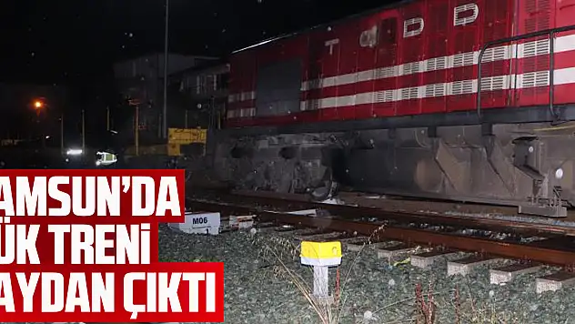 Samsun'da yük treni raydan çıktı