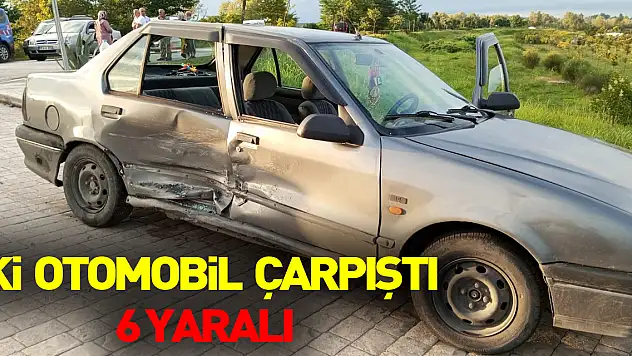 Samsun'da iki otomobilin çarpışması sonucu 6 kişi yaralandı