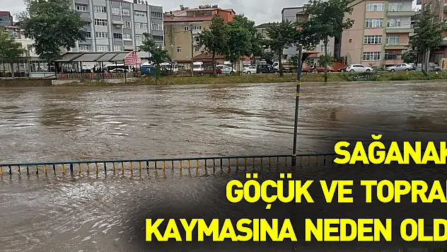 Samsun'un Tekkeköy ilçesinde sağanak, göçük ve toprak kaymasına neden oldu