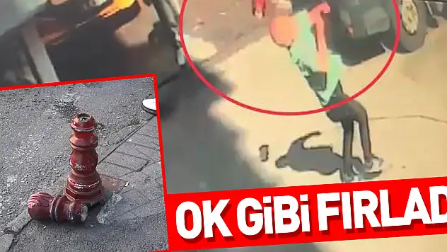 Kamyonun çarptığı beton duba ok gibi fırladı, bir kişi ağır yaraladı: O anlar kamerada